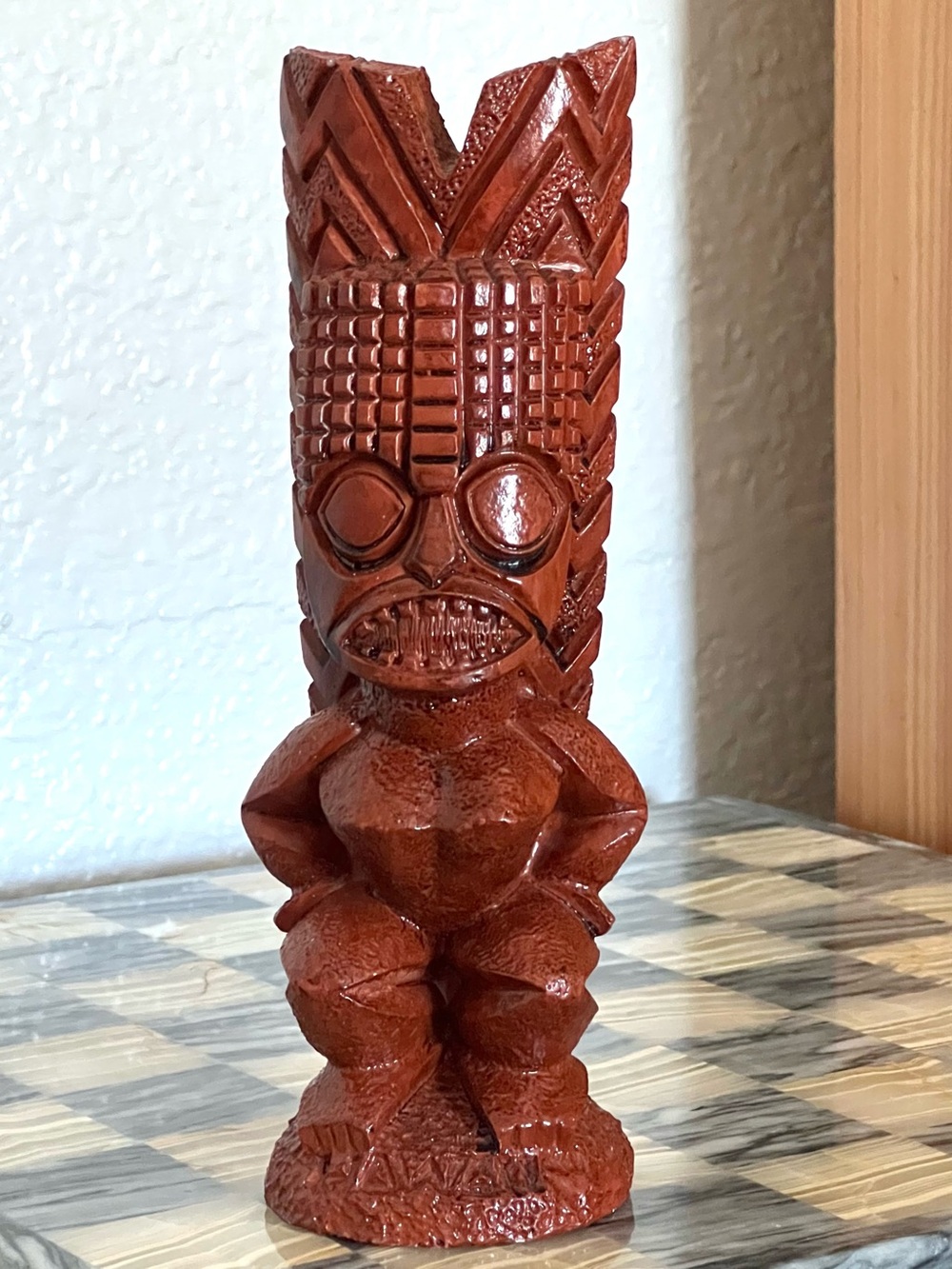 Vintage Coco Joes Hapa Wood Kanaloa Tiki God Of Eternal Hope Statue Figure